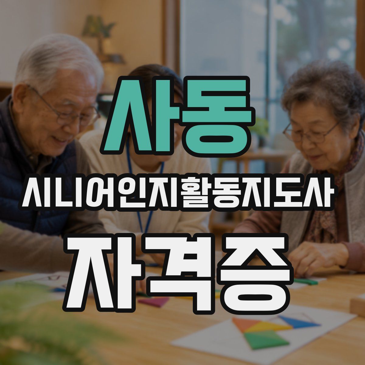 사동 시니어인지활동지도사 자격증