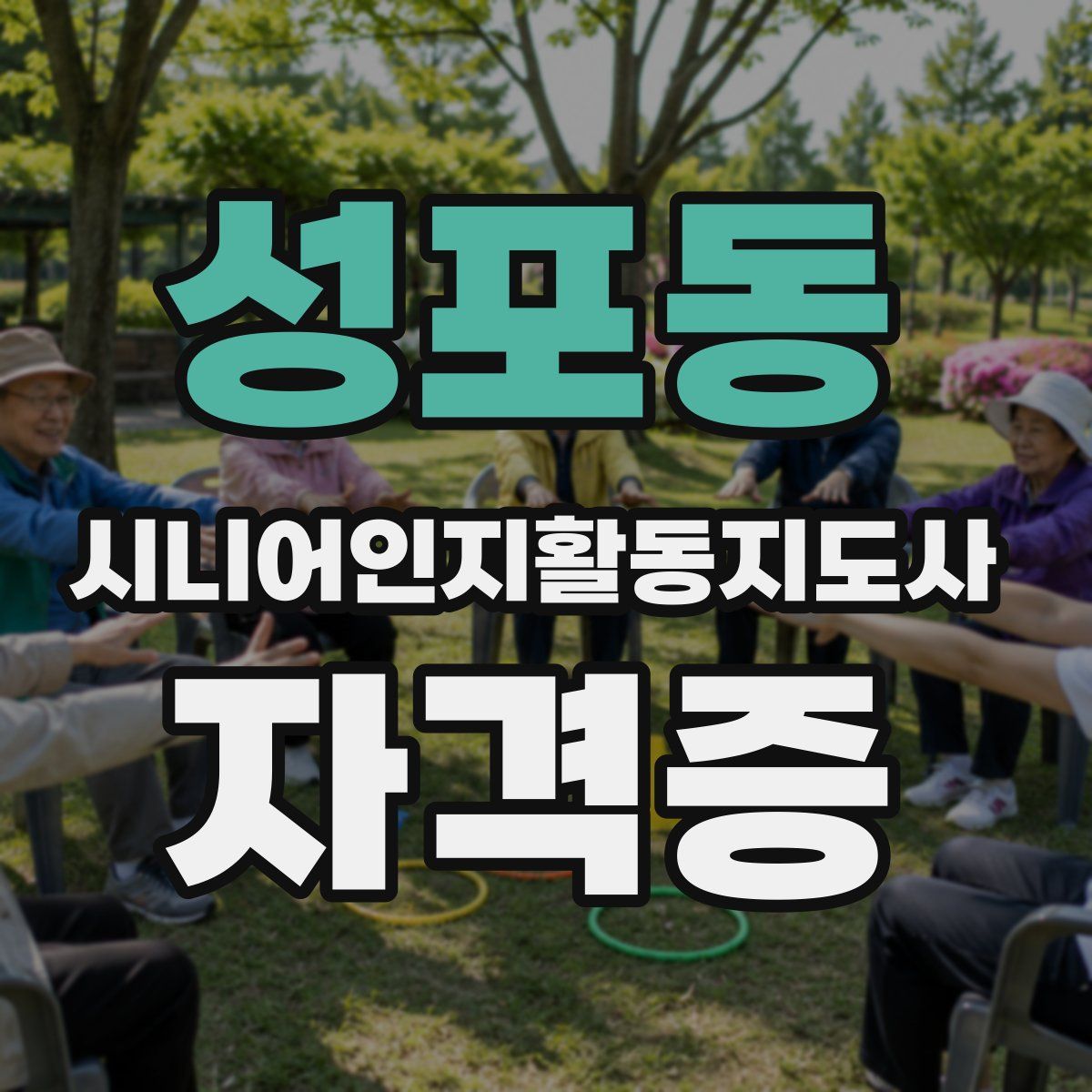 성포동 시니어인지활동지도사 자격증
