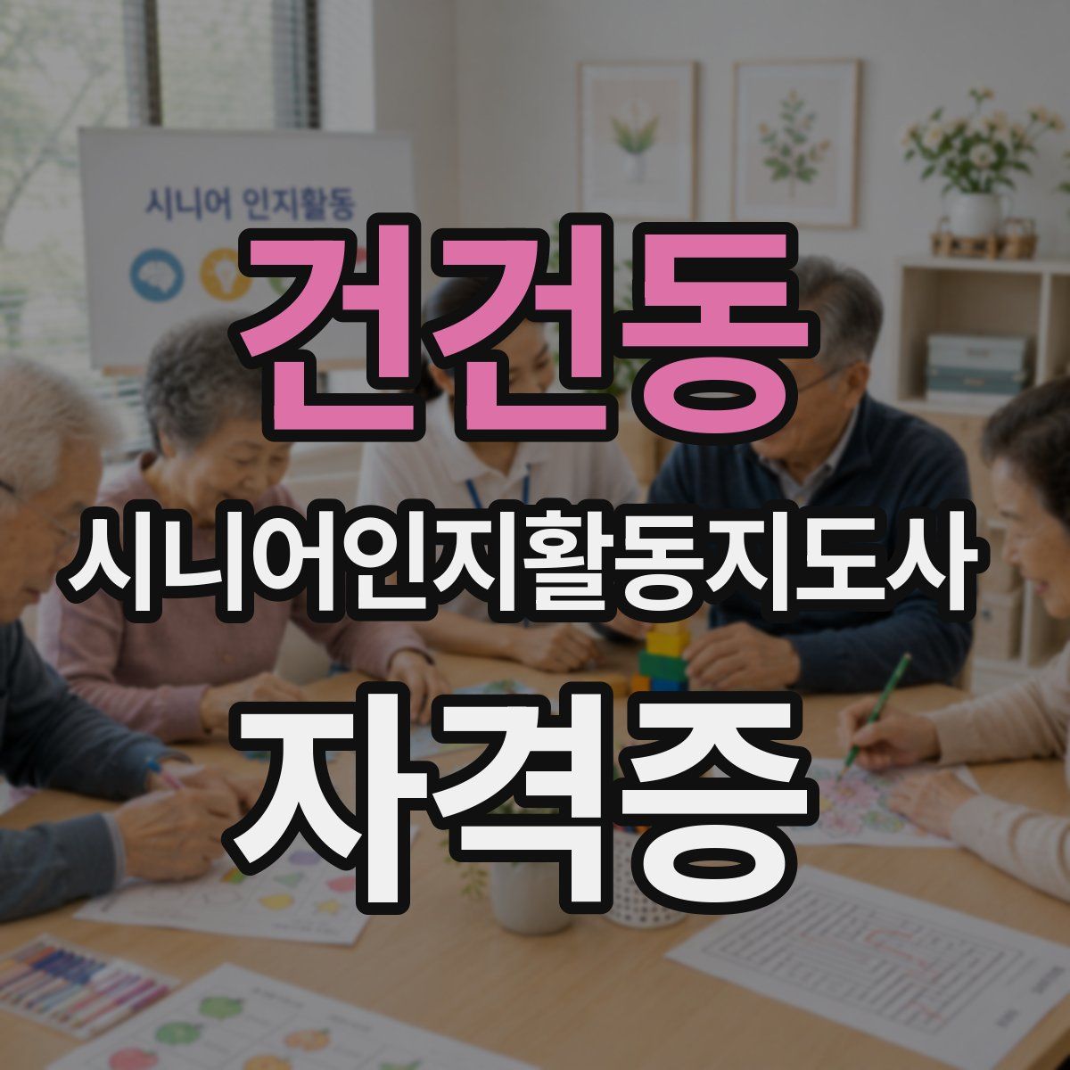 건건동 시니어인지활동지도사 자격증