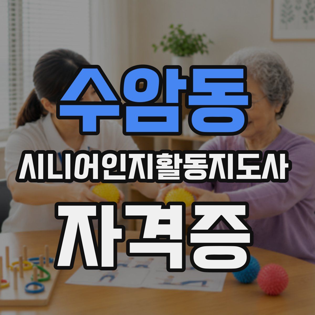 수암동 시니어인지활동지도사 자격증