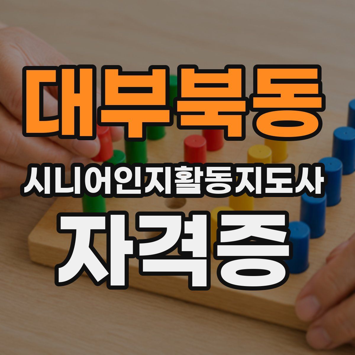 대부북동 시니어인지활동지도사 자격증