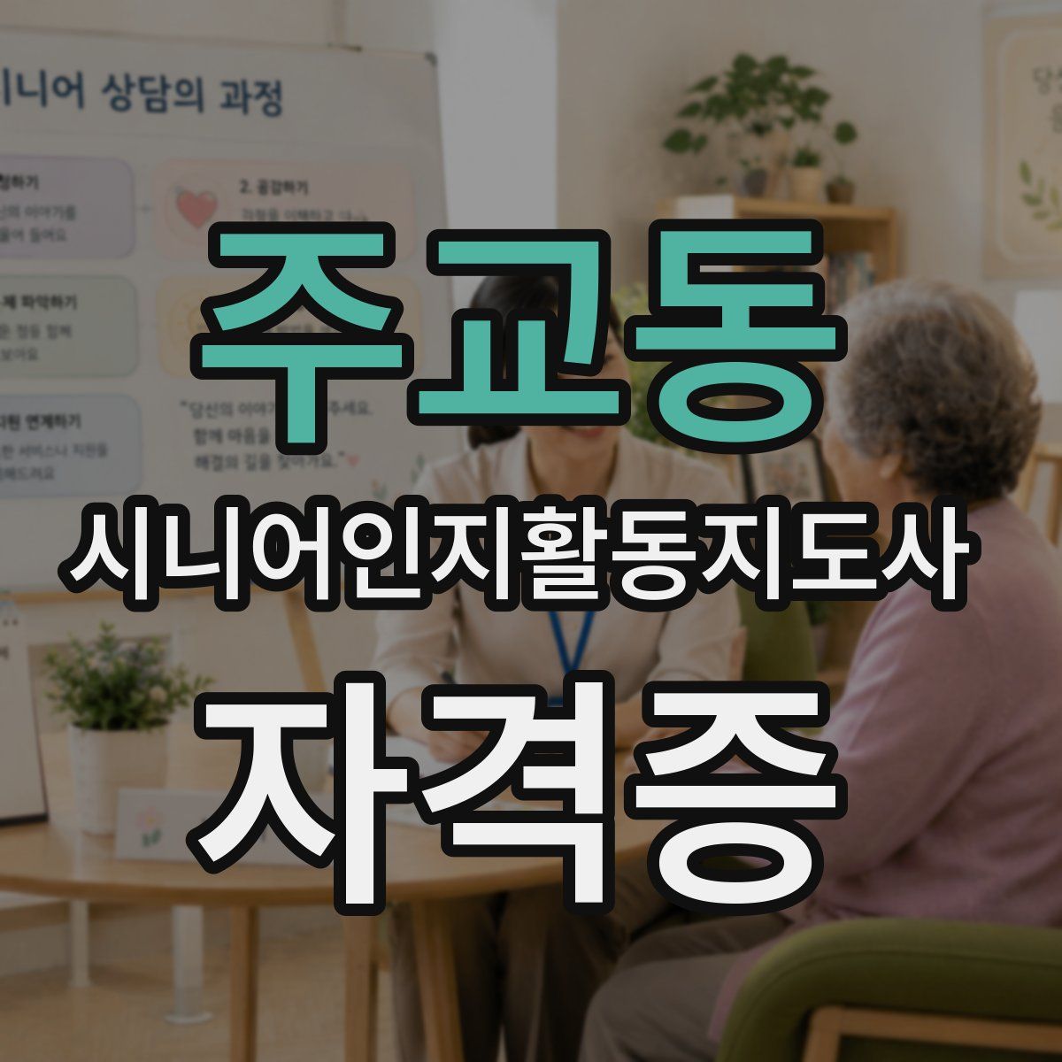 주교동 시니어인지활동지도사 자격증