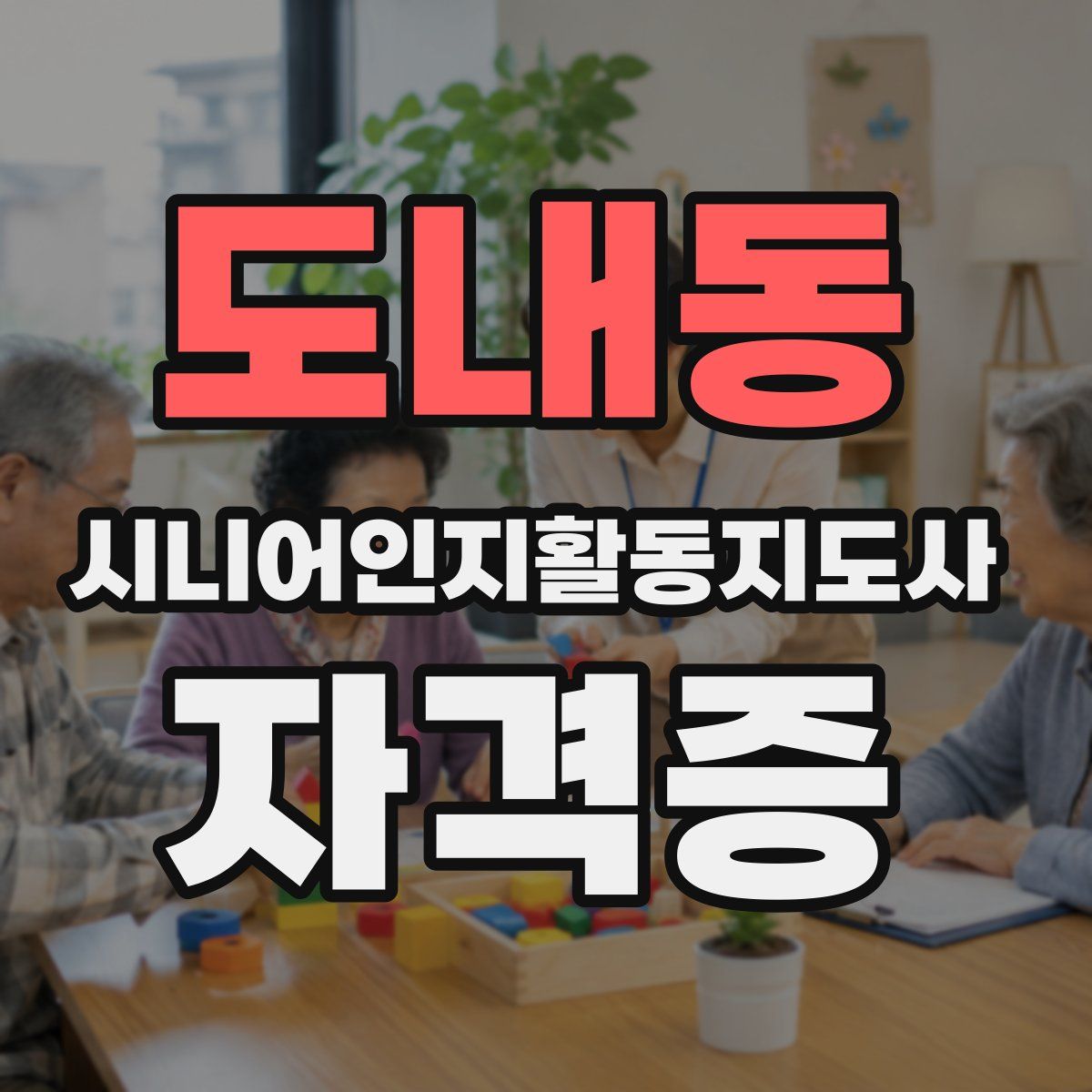 도내동 시니어인지활동지도사 자격증