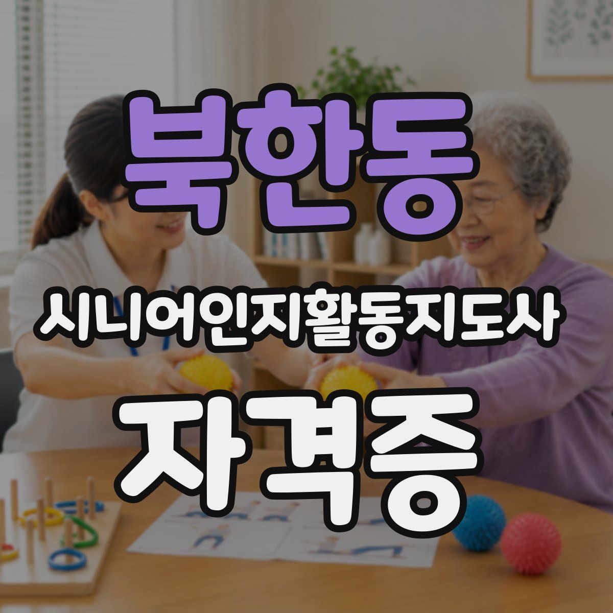 북한동 시니어인지활동지도사 자격증