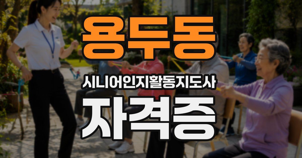 용두동 시니어인지활동지도사 자격증