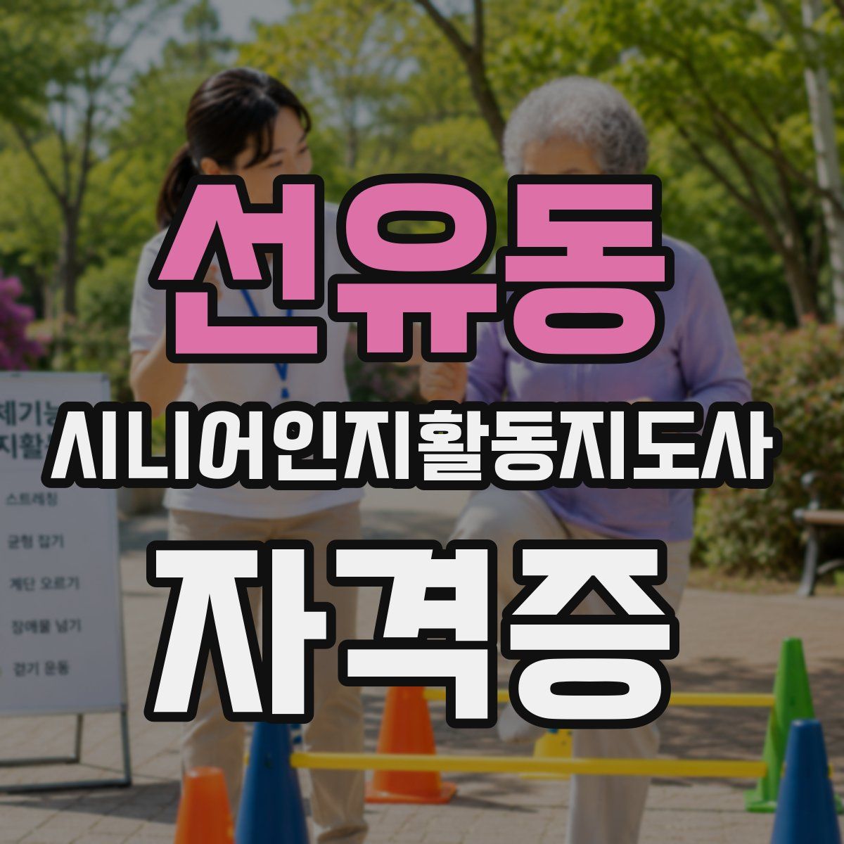선유동 시니어인지활동지도사 자격증