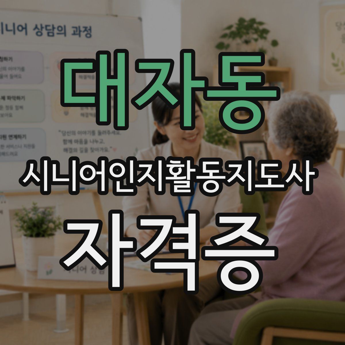 대자동 시니어인지활동지도사 자격증