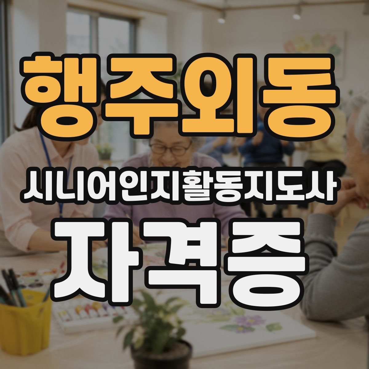행주외동 시니어인지활동지도사 자격증