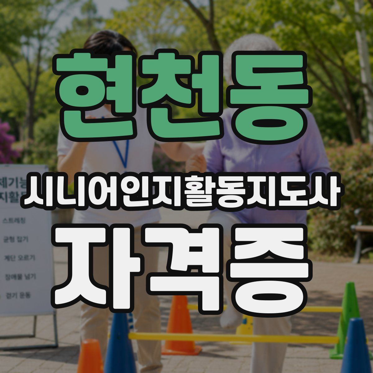 현천동 시니어인지활동지도사 자격증
