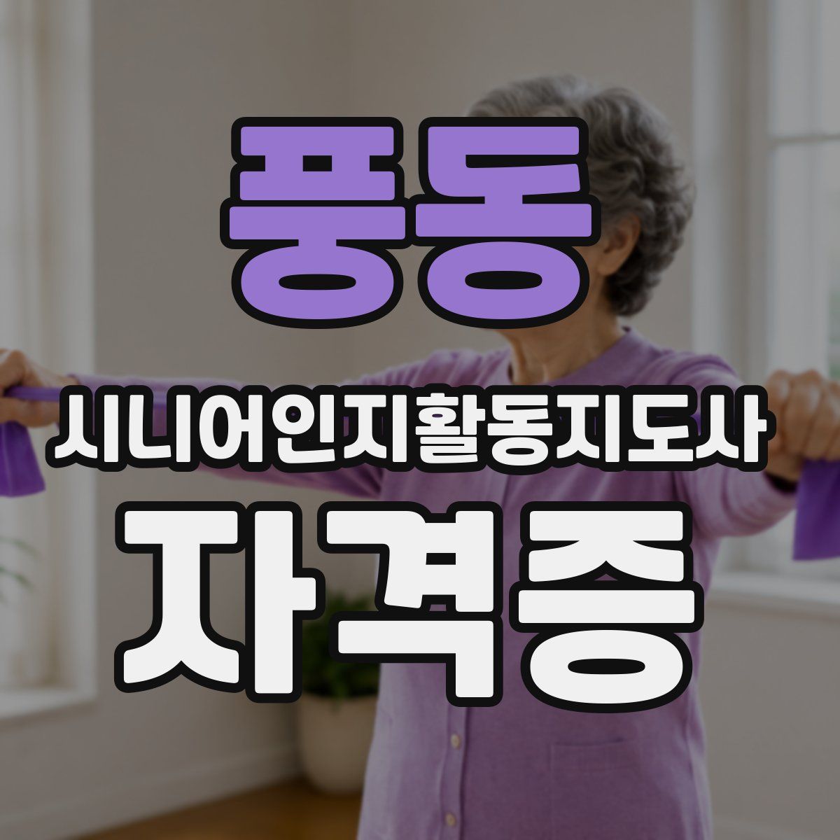풍동 시니어인지활동지도사 자격증
