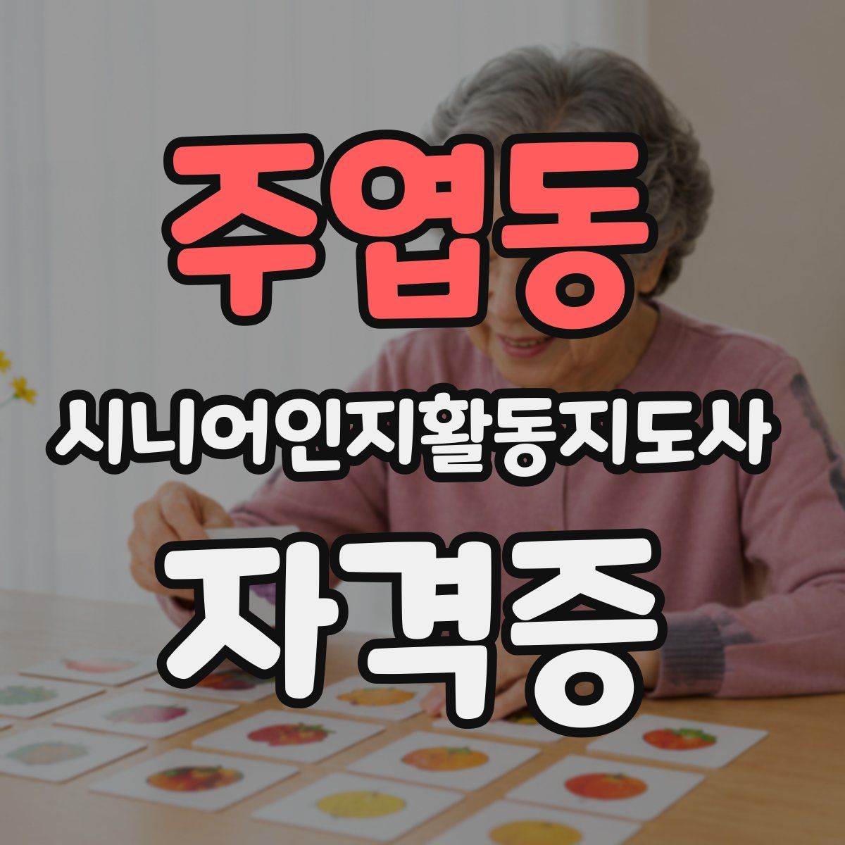 주엽동 시니어인지활동지도사 자격증