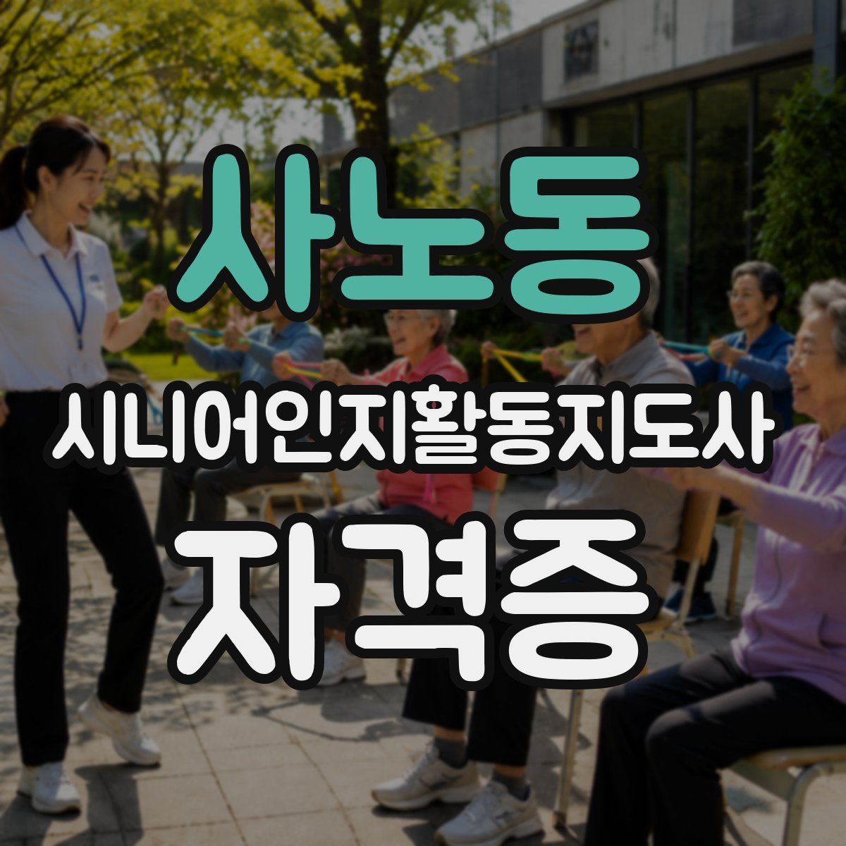 사노동 시니어인지활동지도사 자격증