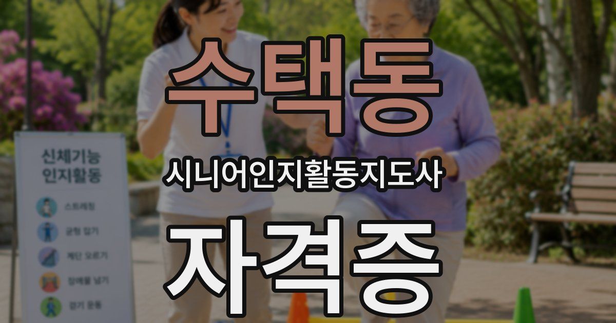 수택동 시니어인지활동지도사 자격증