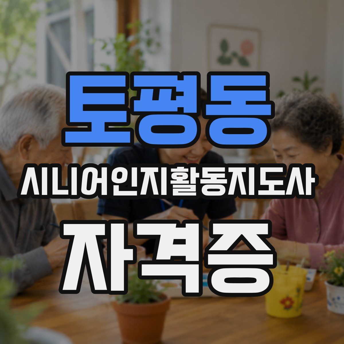 토평동 시니어인지활동지도사 자격증