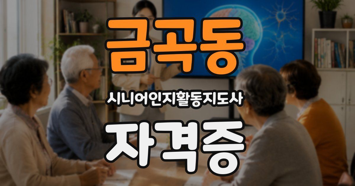 금곡동 시니어인지활동지도사 자격증