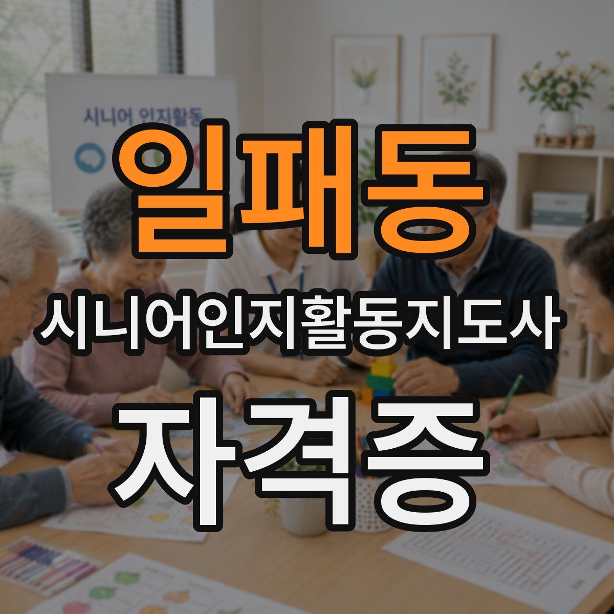 일패동 시니어인지활동지도사 자격증