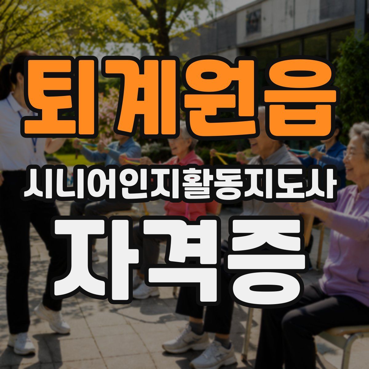 퇴계원읍 시니어인지활동지도사 자격증