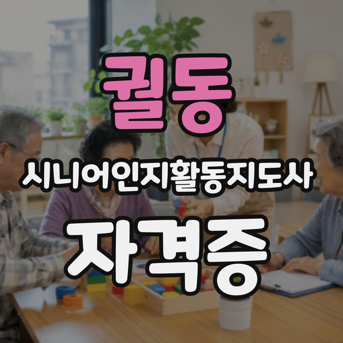 궐동 시니어인지활동지도사 자격증