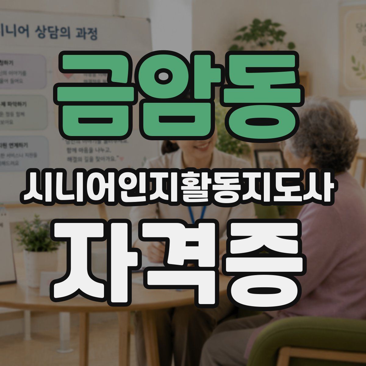 금암동 시니어인지활동지도사 자격증