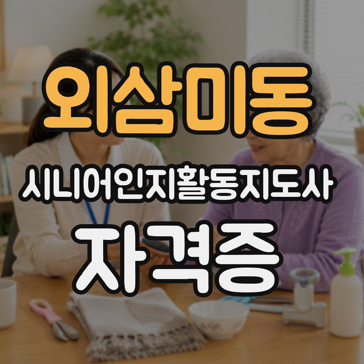 외삼미동 시니어인지활동지도사 자격증