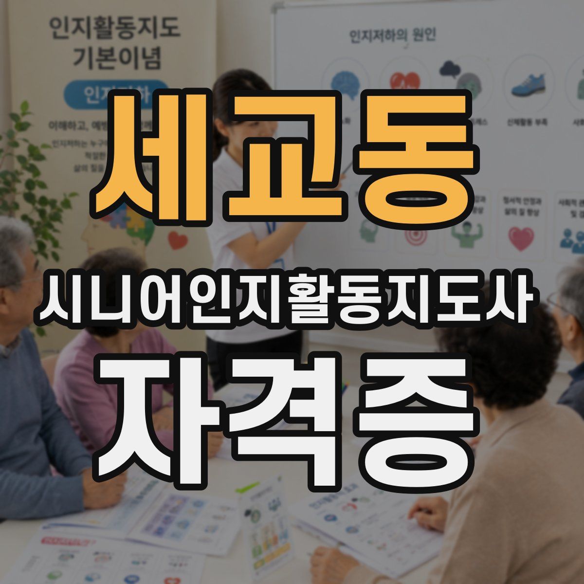세교동 시니어인지활동지도사 자격증