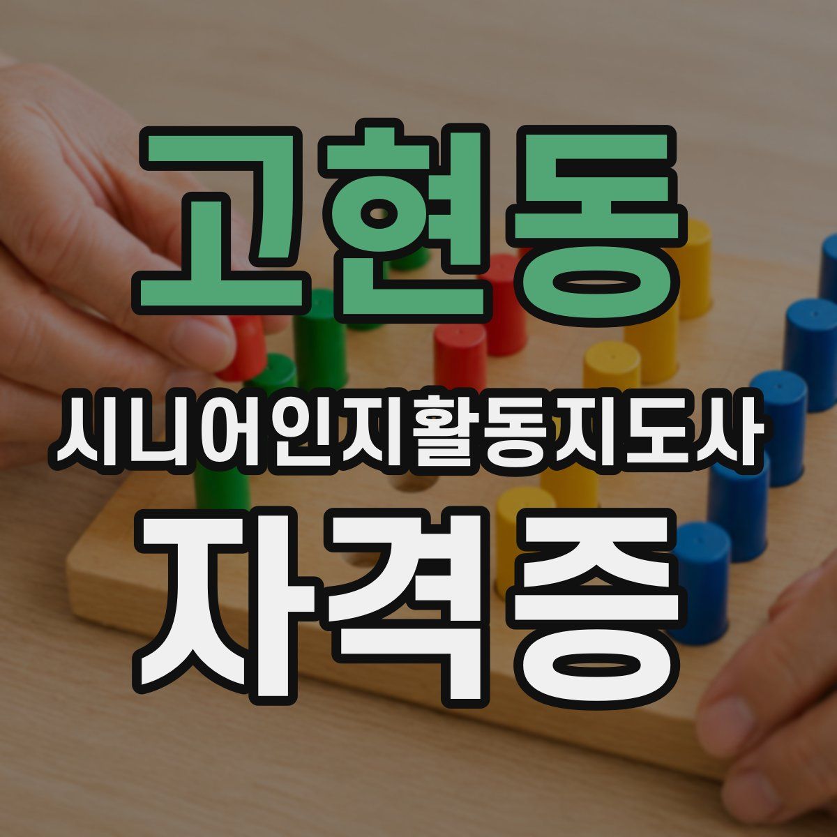 고현동 시니어인지활동지도사 자격증
