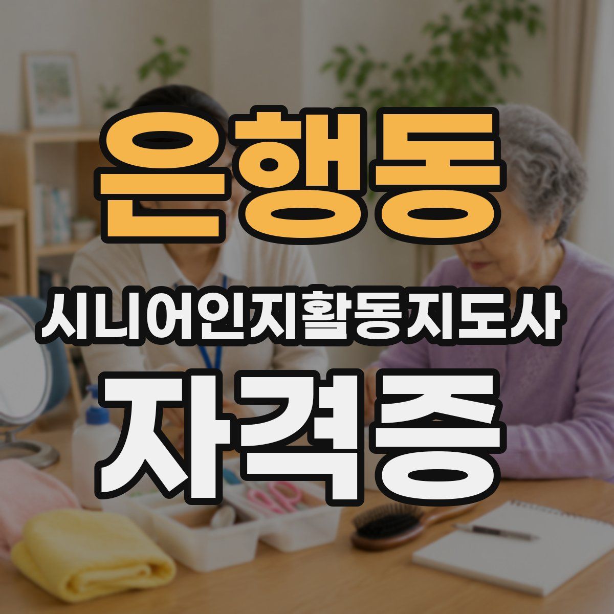 은행동 시니어인지활동지도사 자격증