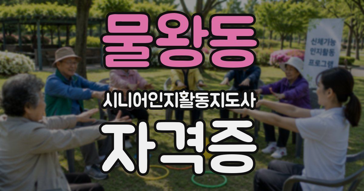 물왕동 시니어인지활동지도사 자격증