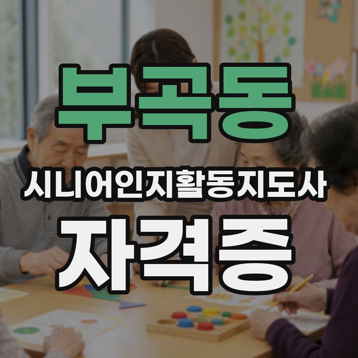 부곡동 시니어인지활동지도사 자격증