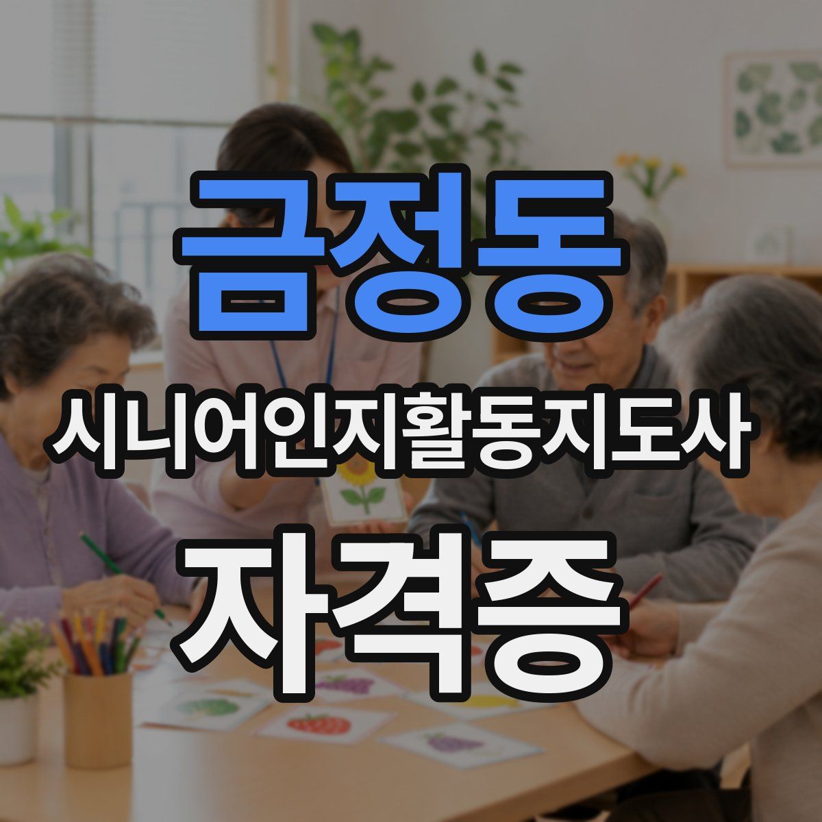 금정동 시니어인지활동지도사 자격증