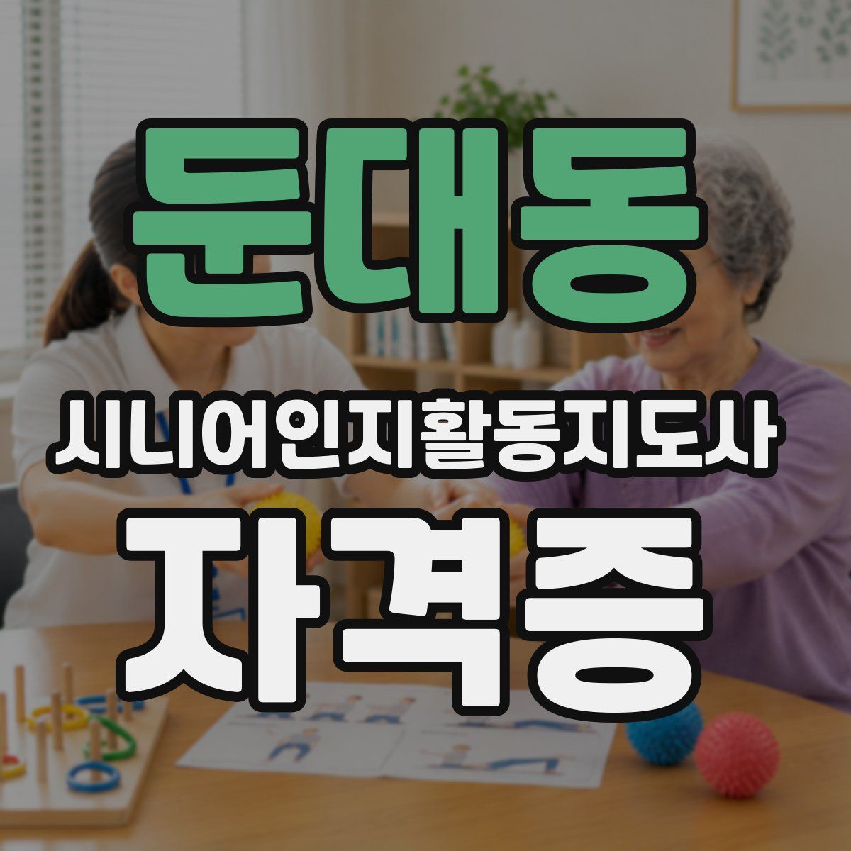 둔대동 시니어인지활동지도사 자격증