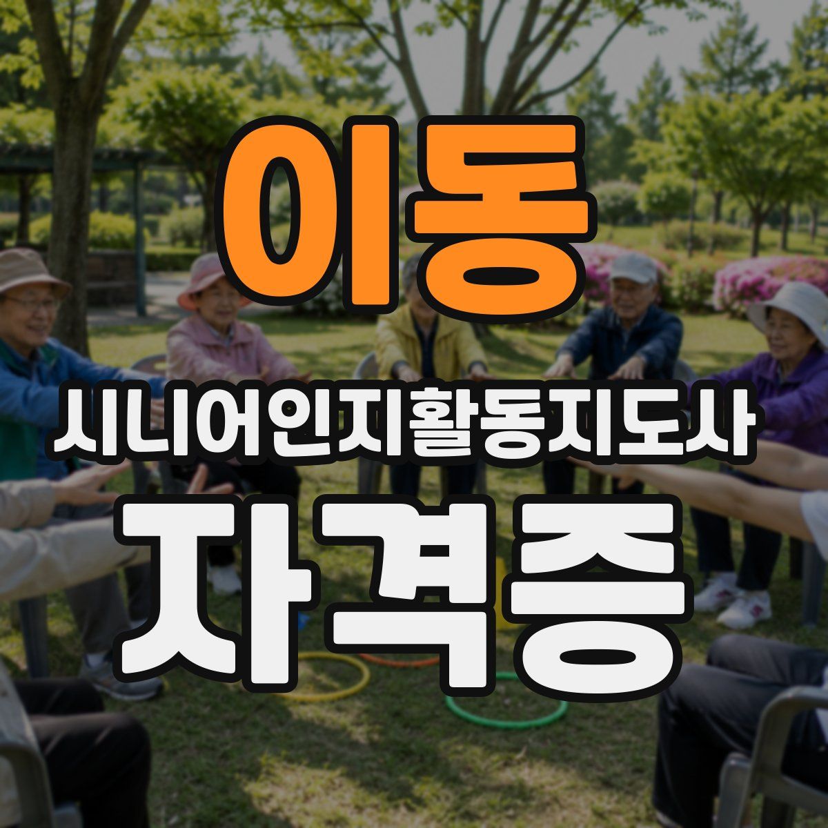 이동 시니어인지활동지도사 자격증