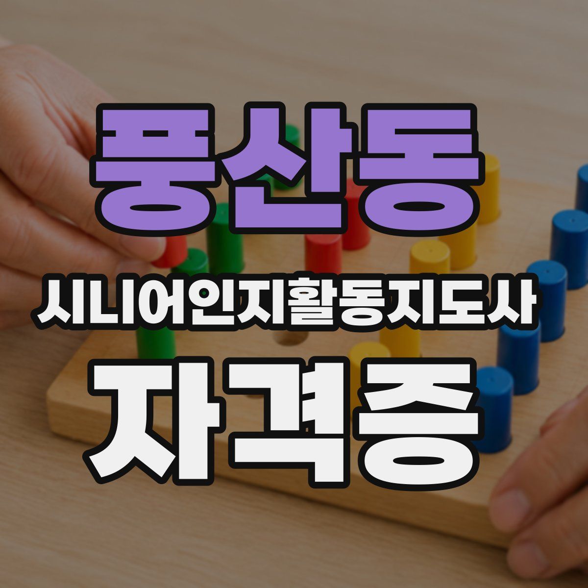 풍산동 시니어인지활동지도사 자격증