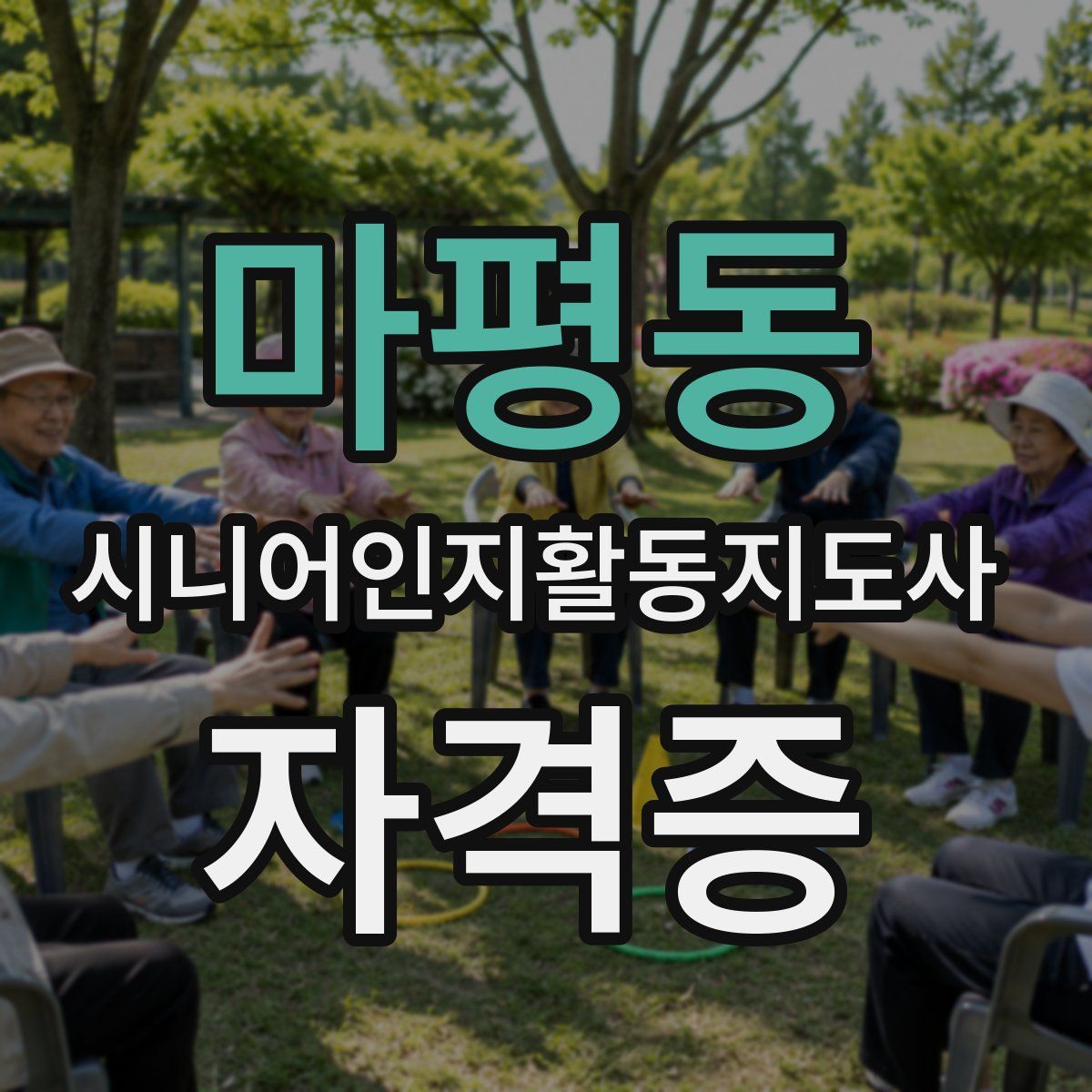 마평동 시니어인지활동지도사 자격증