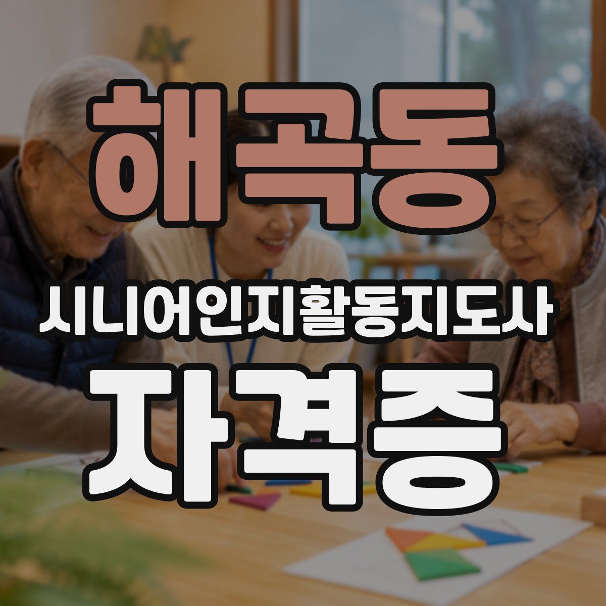 해곡동 시니어인지활동지도사 자격증