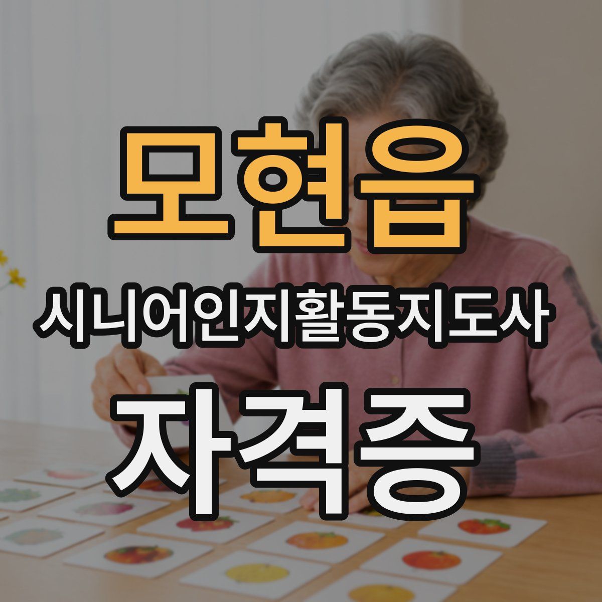 모현읍 시니어인지활동지도사 자격증
