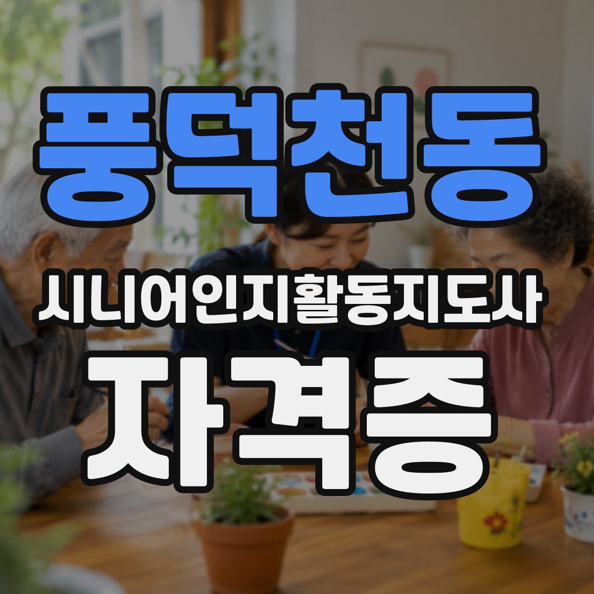 풍덕천동 시니어인지활동지도사 자격증