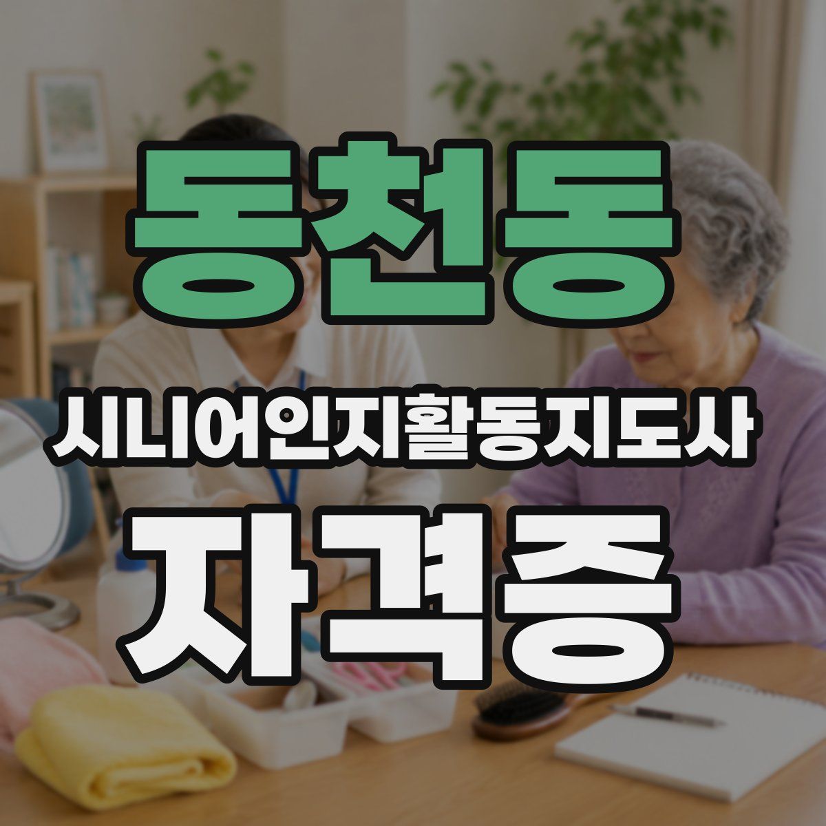 동천동 시니어인지활동지도사 자격증