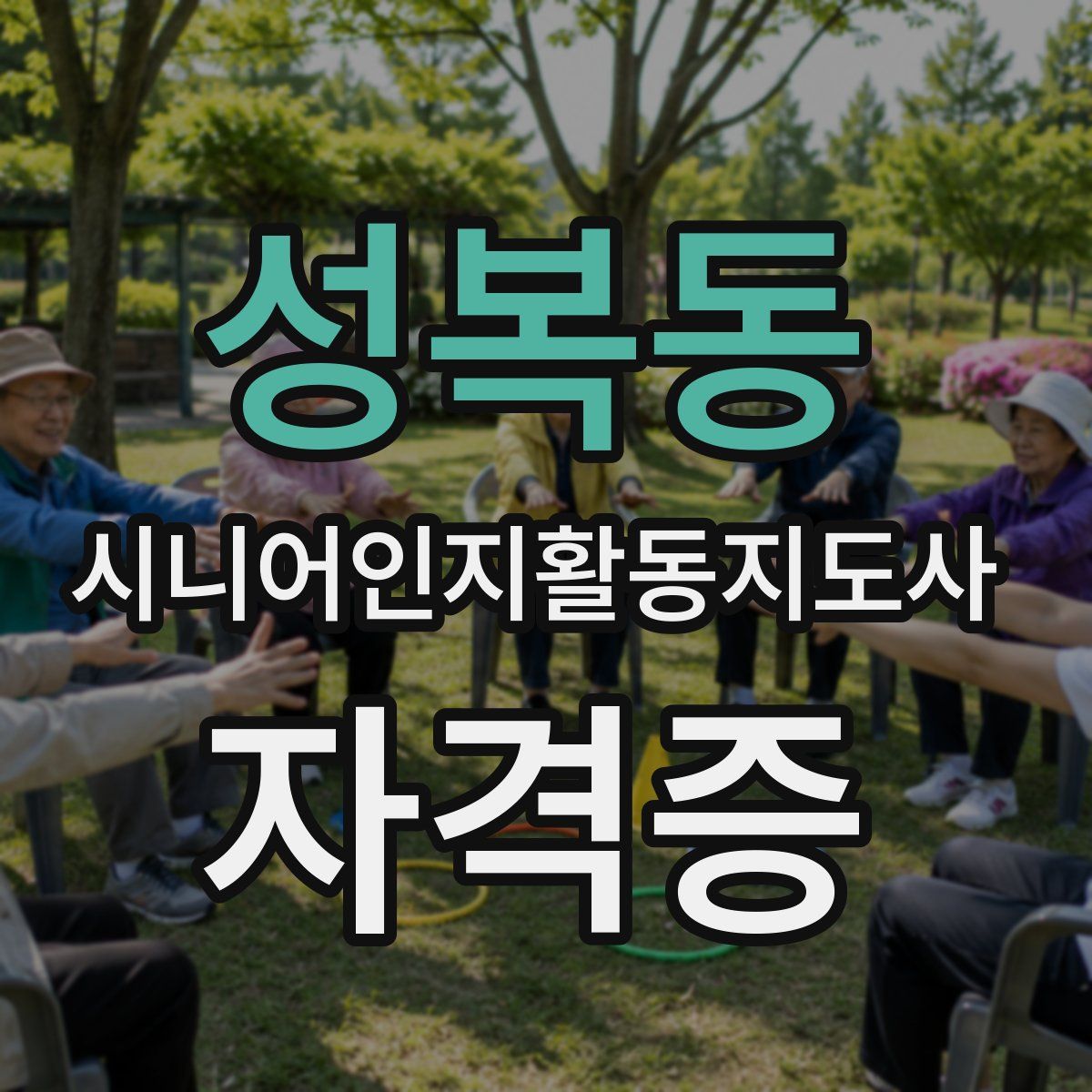 성복동 시니어인지활동지도사 자격증