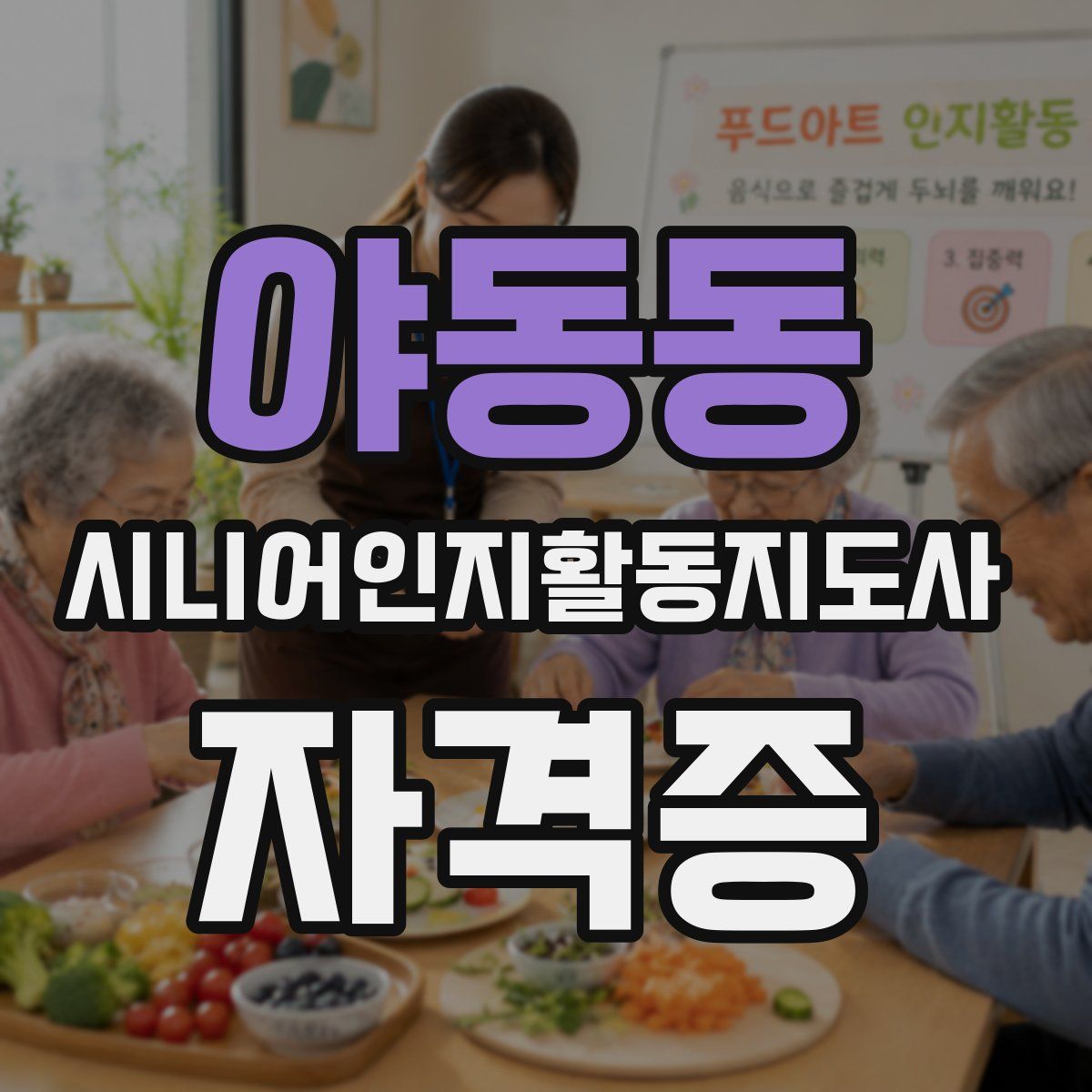야동동 시니어인지활동지도사 자격증