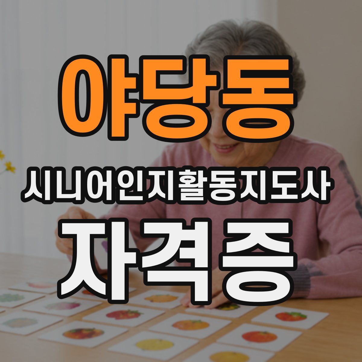 야당동 시니어인지활동지도사 자격증