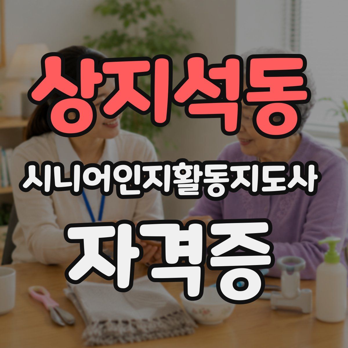 상지석동 시니어인지활동지도사 자격증
