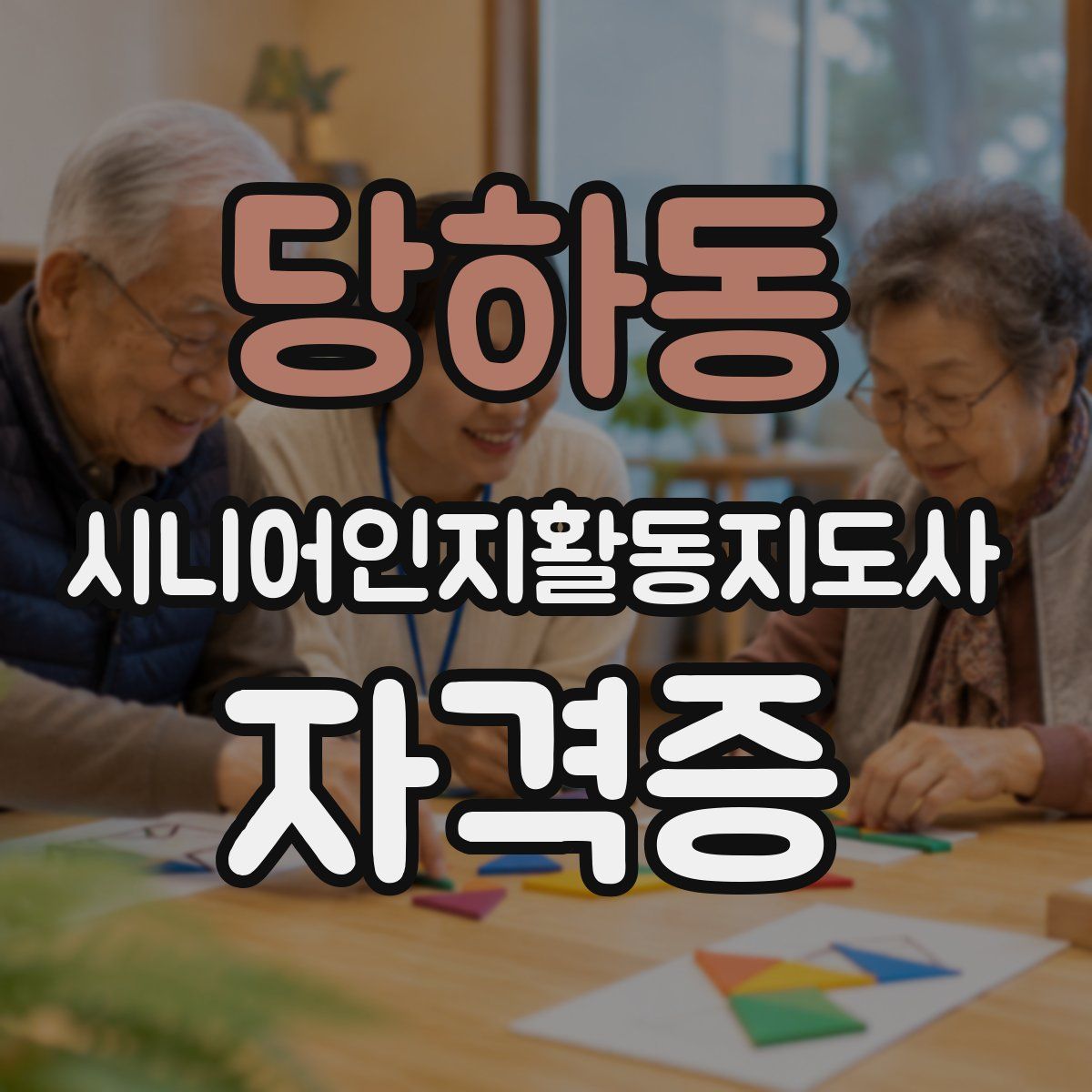 당하동 시니어인지활동지도사 자격증
