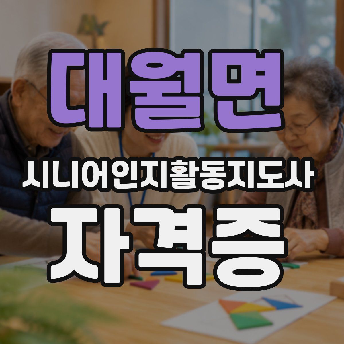 대월면 시니어인지활동지도사 자격증