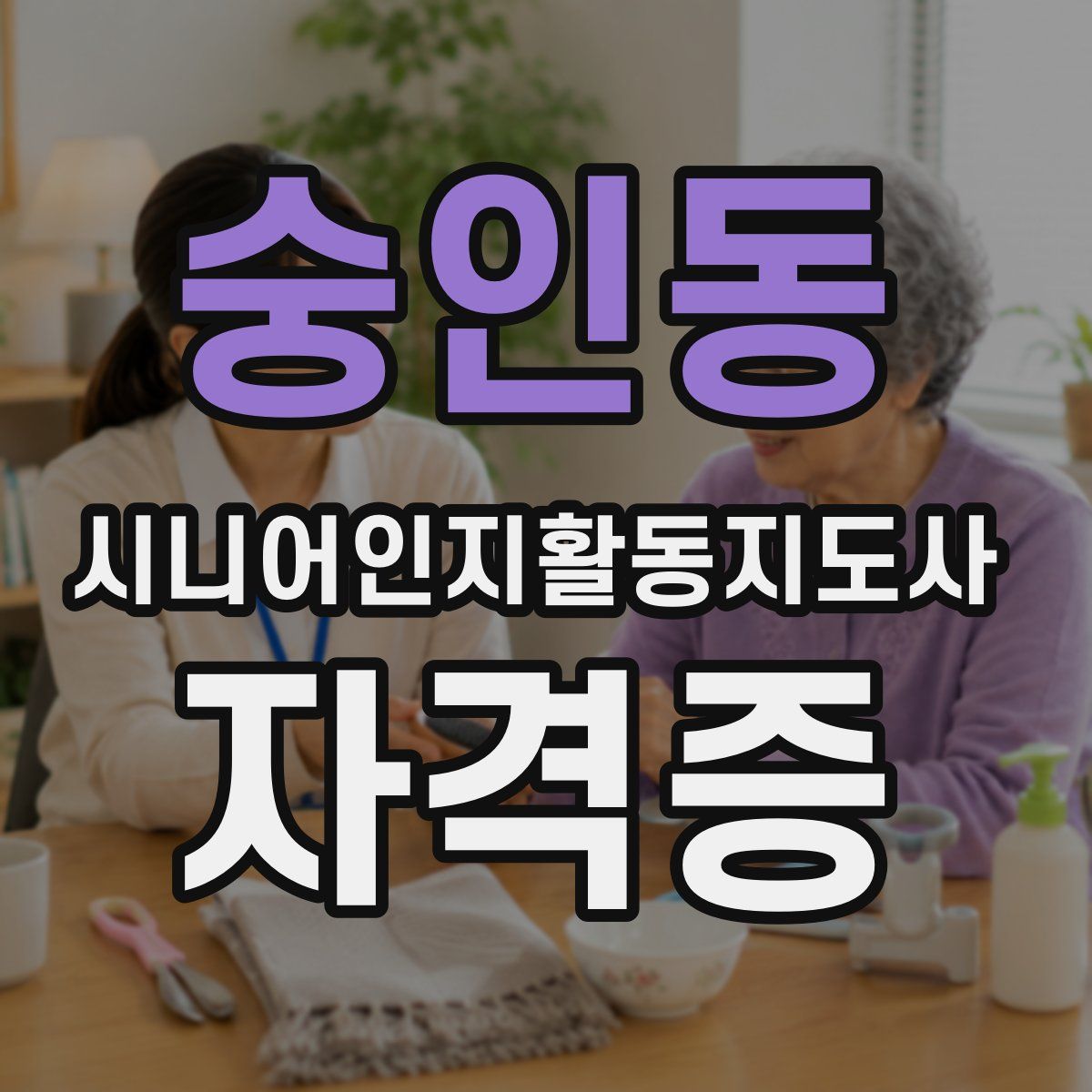 숭인동 시니어인지활동지도사 자격증