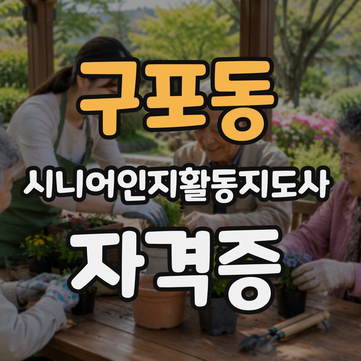 구포동 시니어인지활동지도사 자격증