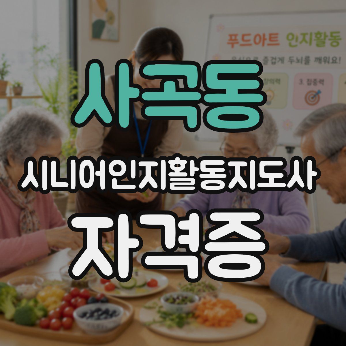 사곡동 시니어인지활동지도사 자격증