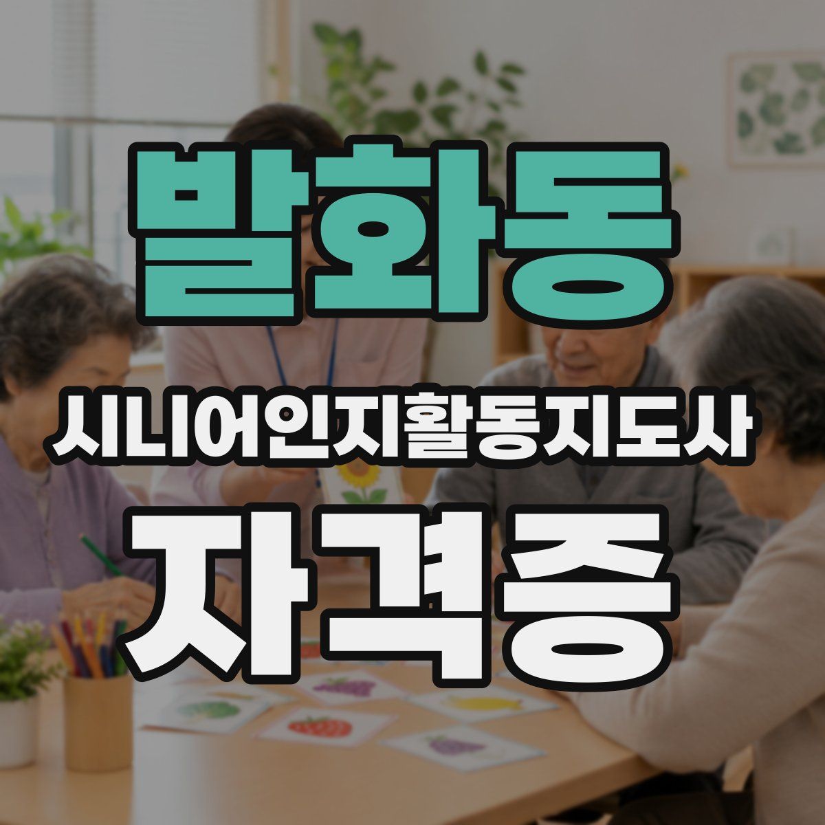 발화동 시니어인지활동지도사 자격증