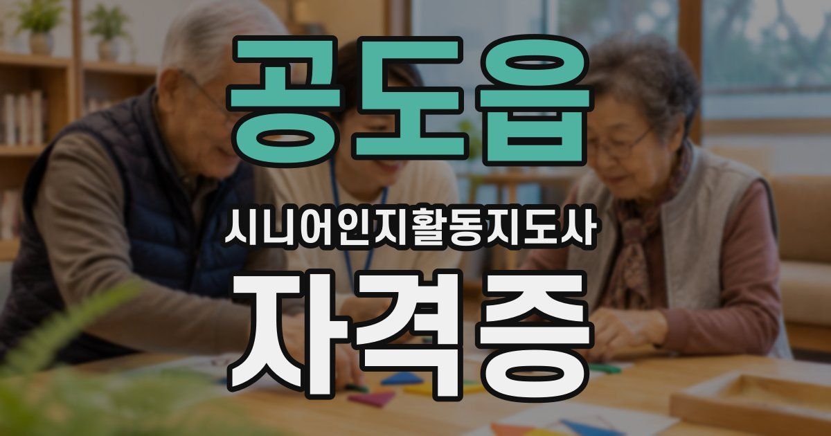 공도읍 시니어인지활동지도사 자격증