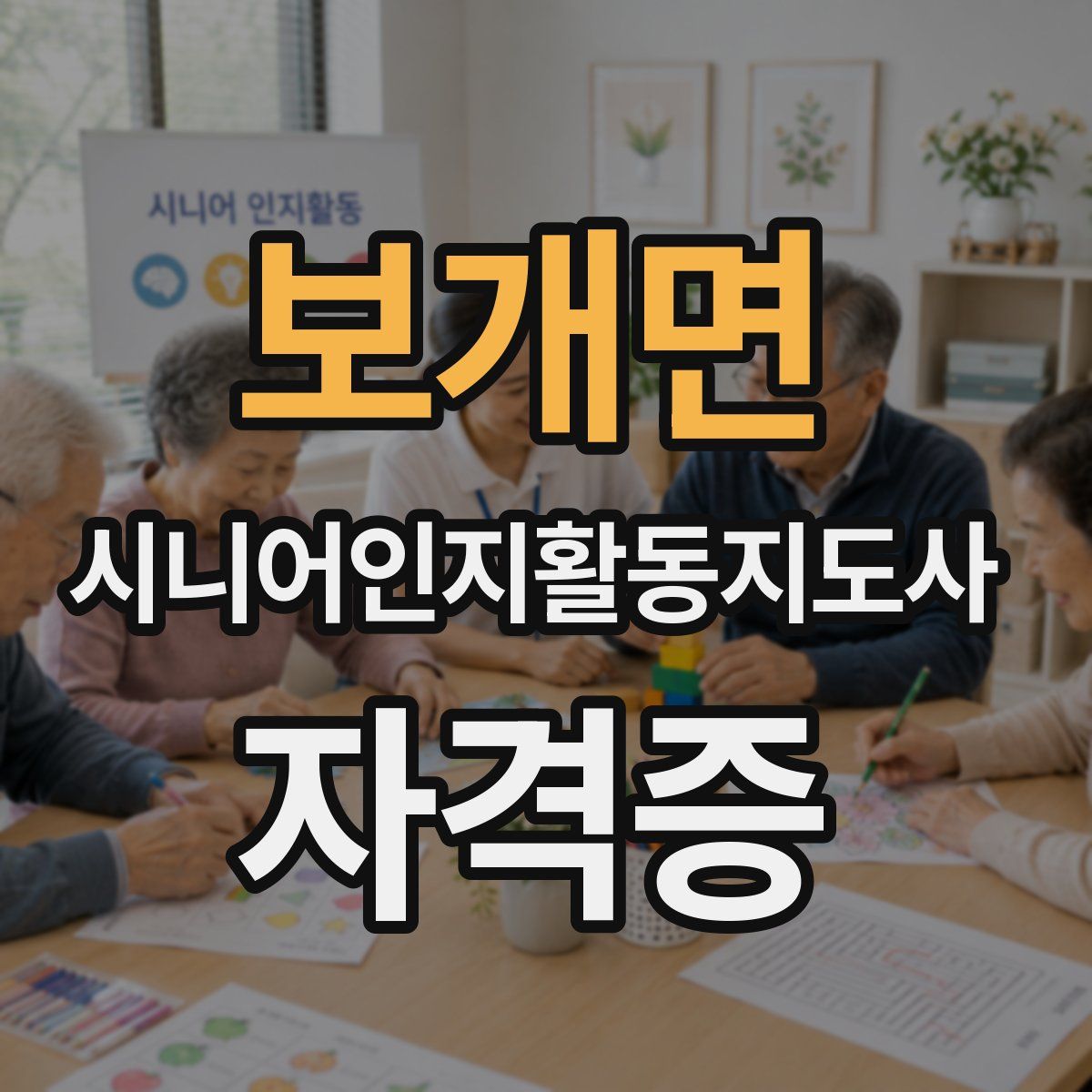 보개면 시니어인지활동지도사 자격증